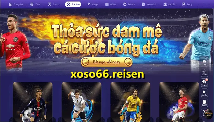 Thể thao Xoso66 nơi bet thủ có thể thỏa sức với đam mê cá cược bóng đá